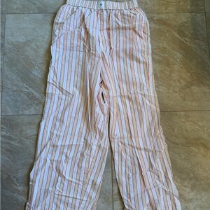 Anthropologie White Wide-Leg boxer pants